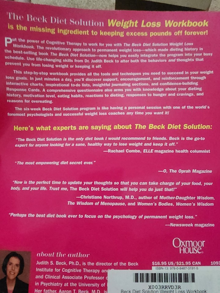 The Beck Diet Weight Loss Workbook The 6Week Plan to Train Your