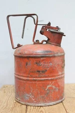 Justrite Metal Fuel Safety Gas Can Vintage Underwriters Laboratories inc