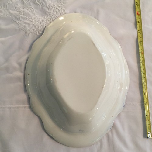 Flow blau überbackene Servierschüssel 12 3/4 x 9 3/4 Zoll Top Zustand - Bild 4 von 5
