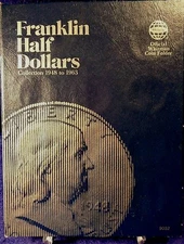 Whitman Franklin Half Dollars 1948-1963 Coin Folder, Album Book #9032 