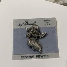 Costume Brooch Pin Christmas Holiday Daria Made In USA NWT Angel