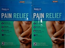 Coralite Pain Relief Icy Menthol Patch 2x(3.15"x4.72") Each, Lot of 2, 4, 6, 9 *