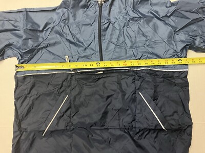 Vtg 90s Old Navy Blue Anorak Windbreaker Jacket Mens Size S