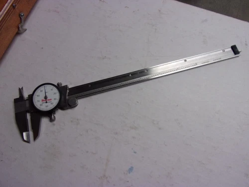 STARRETT  #120A-9  Dial Caliper  0-9"  W/Wood Case - Made in USA  used