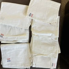 7 Vintage Alltex Flour Sack Tea Towels – Plain White 100% Cotton 37.5x29"
