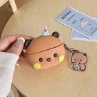 Cute 3D Party Capybara Silicone Protective Case For AirPods 1 2 3 4 Pro 2 Pro 3