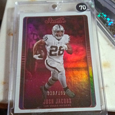 Panini 2022 Chronicles Studio Josh Jacobs Las Vegas Raiders #STU-9 Pink /199