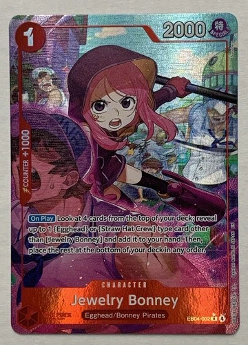 One Piece TCG Jewelry Bonney EB04-002 Alternate Art English NM
