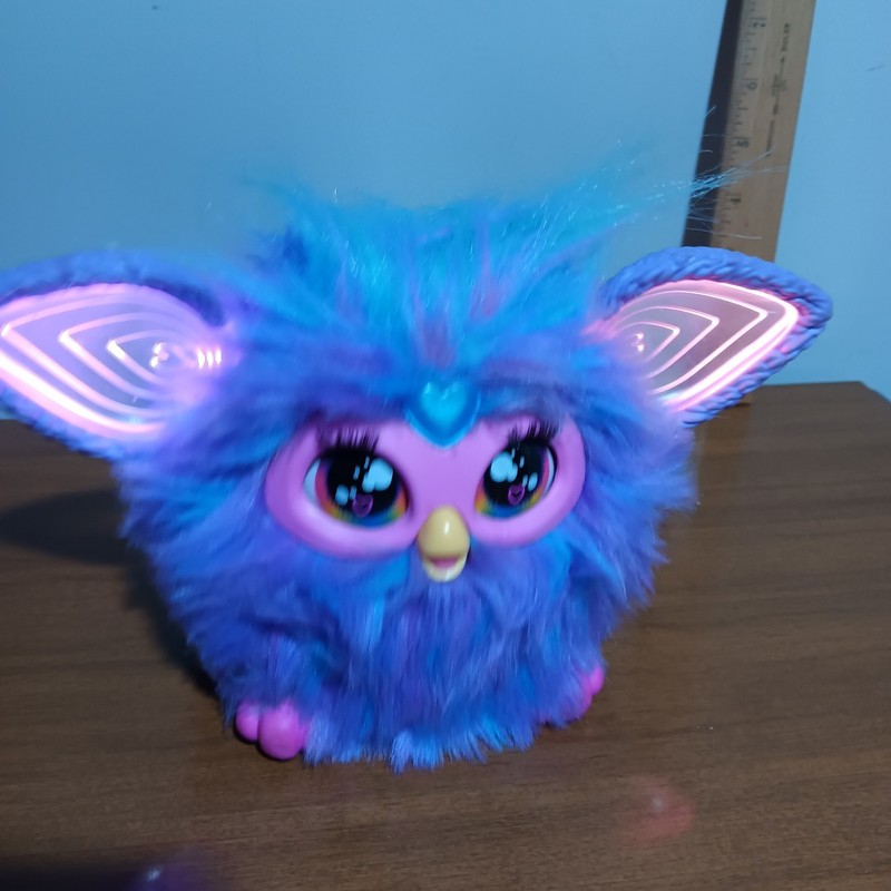 Furby 2023 Adorable Purple Blue Pink Talks Ears Move & Change Color Tested Works