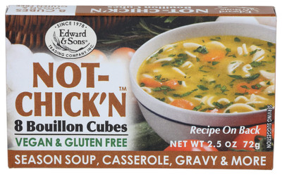 Edward Sons Not Chicken Bouillon Cubes Vegan 2.5 Oz Pack of 1 Recipe Essential