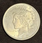 1925-P Peace Silver Dollar - 90% US Coin, No Reserve #077