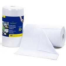 Greenfound Microfiber Cleaning Cloth Roll -80 Pack, 11.5x11.5, Tear Away Towe...