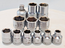 Vintage Stahlwille Sockets Set 12pc Imperial Metric Mixed W Germany 1960s-1970s