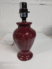 Vintage Vase Table Lamp Maroon Oxblood Calif Art Pottery Style-McCoy-Shawnee?