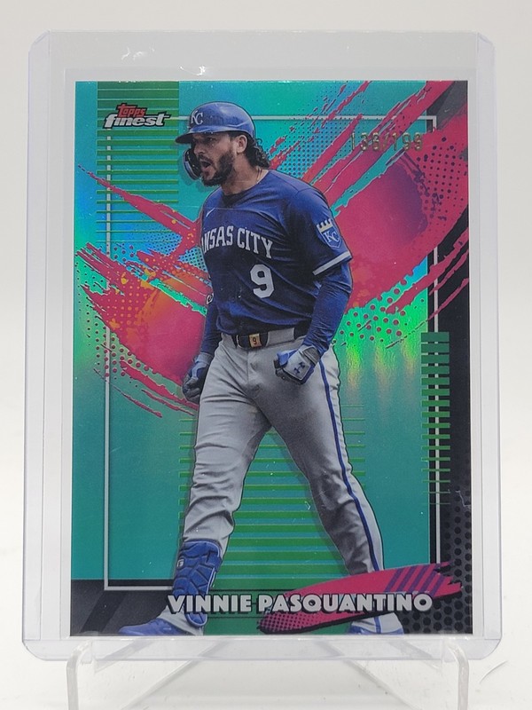 VINNIE PASQUANTINO 2026 TOPPS FINEST RARE AQUA REFRACTOR /199 #244 ROYALS Q3967