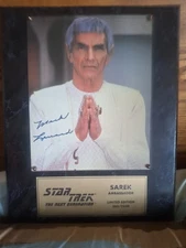 autographed plaque of Mark Leonard