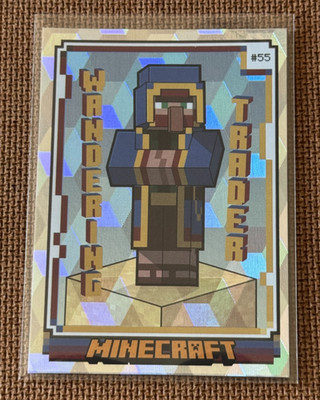 2024 Panini MINECRAFT #55 Wandering Trader CUBIC Cracked Ice FOIL Parallel Card