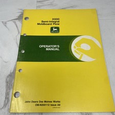 John Deere 2000 Semi-Integral Moldboard Plow Operators Manual OM-N200112 A8