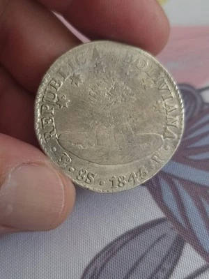 8 Soles 1845 Potosie Bolivie - Photo 1/3
