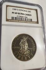 1989 S Congress Half Dollar Proof PF 69 NGC-A Beautiful Commemorative Half !!