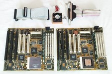 ZIDA 5SVA double Socket 7 set, with 100 and 200Mhz Intel Pentium CPU