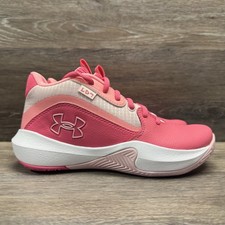 Under Armour Lockdown 7 Shoes Women Size 5.5 Pink Basketball Sneakers 4 Youth