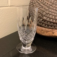 Waterford Colleen 6 3/8" Footed Iced Tea Glass Gothic Mark Ireland  Excellent