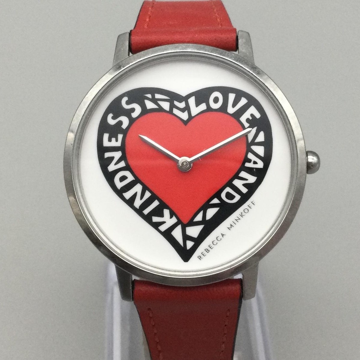 Rebecca Minkoff Womens Watch 35mm Heart Red Leather Kindness  display picture 3