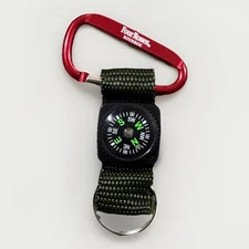 Portable Mini Compass Keychain with Carabiner Ring for Hiking and Camping