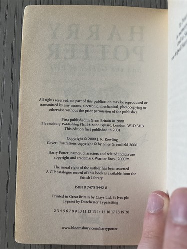 Harry Potter and the Goblet of Fire by J.K. Rowling – 2nd Bloomsbury PB Print - Picture 4 of 7