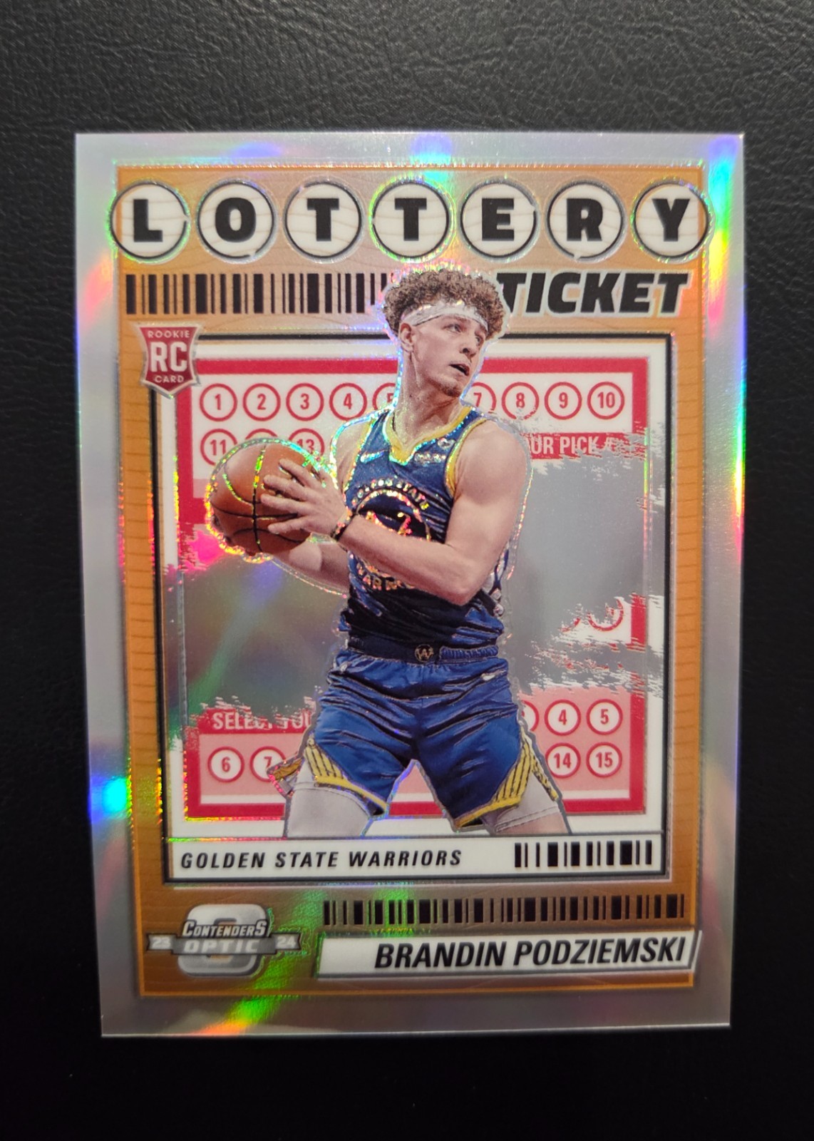 23-24 Contenders Optic Brandin Podziemski RC Lottery Ticket Silver