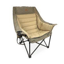 Black Sierra Deluxe Padded Camping Chair for Sports & Outdoors, Ove... Fast Ship