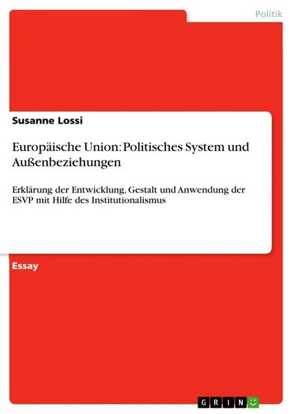 Susanne Lossi | EuropäIsche Union: Politisches System Und AußEnbeziehungen-image