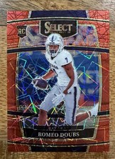 2022 Panini Select Draft Picks - Concourse Romeo Doubs #16 Red Lazer Prizm (RC)