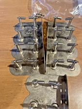 VINTAGE MAH JONG GAME Rack End Metal Pieces 1950s "Marked Crisloid"