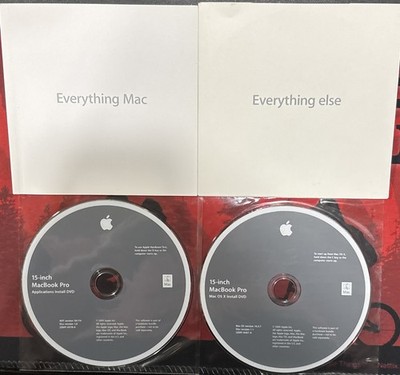 Apple Mac OS X 10.5.7 Install DVD Set for 15'' MacBook Pro, English w/ Manual
