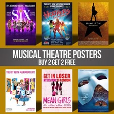 Musical Theatre Posters Retro Vintage Broadway Wall Art Poster Prints Pictures