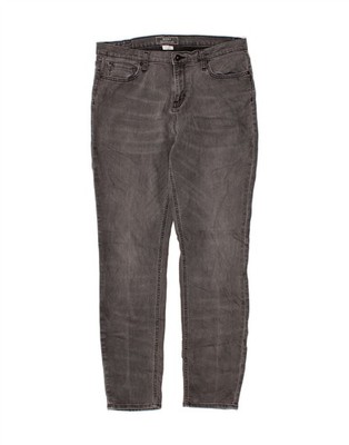 DKNY Damen Skinny Jeans US 12 Large W32 L30 Grau Baumwolle DQ05