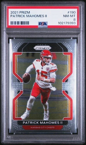 2021 PANINI PRIZM #190 PATRICK MAHOMES II PSA 8