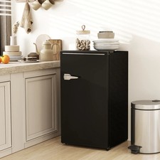 Under Counter Fridge 85L Small Retro Freestanding Refrigerator Chiller Box Black