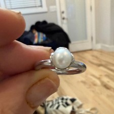 Sterling Silver Cultured Pearl Ring