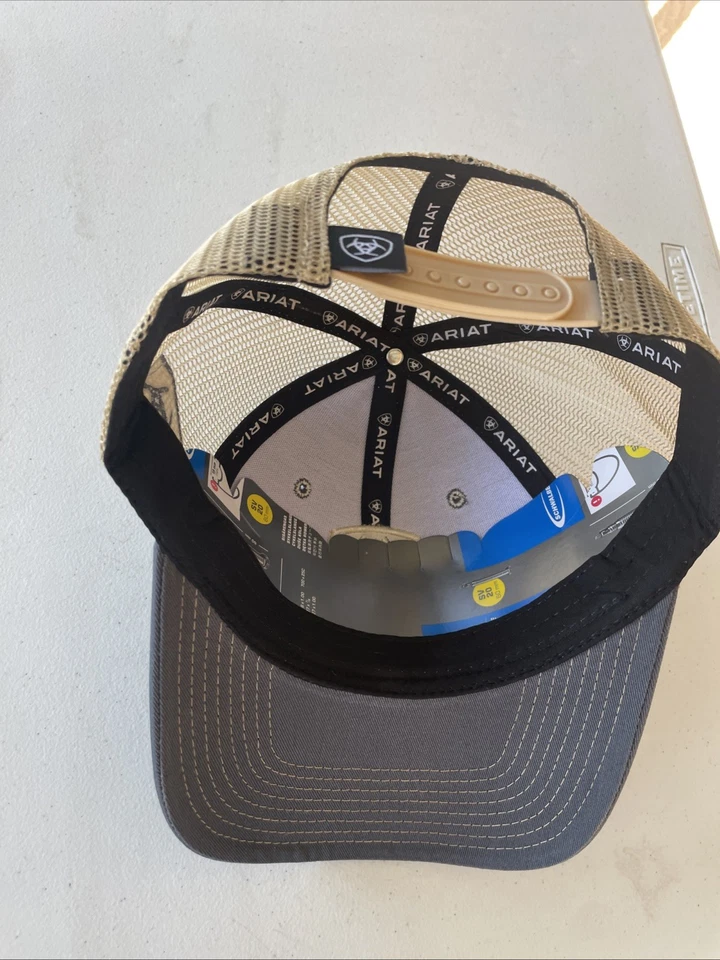 Gorra Ariat Para Hombres B-Fit Escudo Logo Malla Espalda Snapback Sombrero Foto 4 de 4
