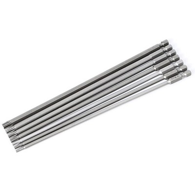 T10-T50 Magnetisch Torx Bit Schraubendreher Bits Längen 65-200mm Massiv/Mit Loch