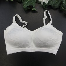 Warners Bra Women's White XL Wireless Seamless Padded Adjustable Straps