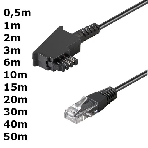 DSL Router Kabel für Fritz Box Easy Speedport IP Telefon Internet Schwarz Modem