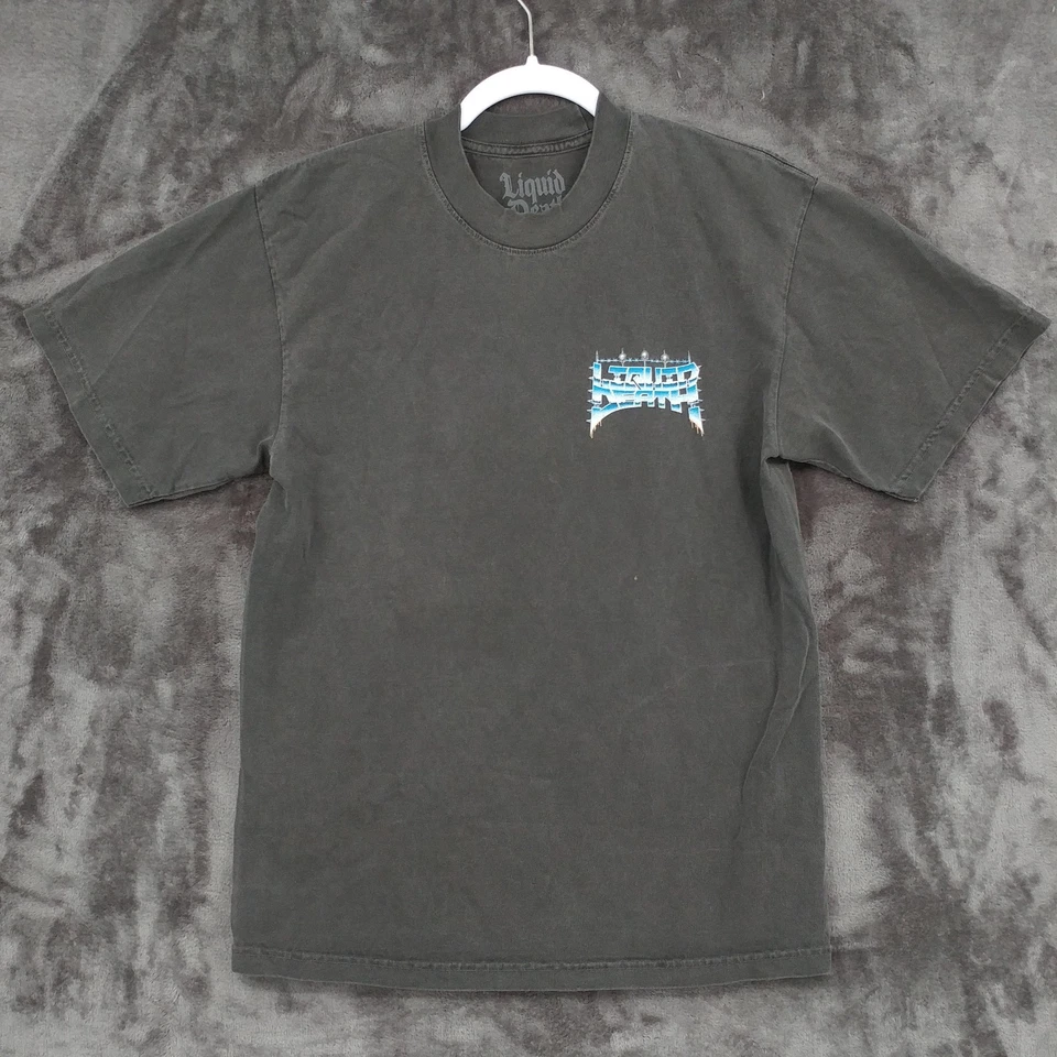 Liquid Death TShirt Graphic Crewneck Short Sleeve Small Charcoal Black Metal — 第 2/4 张图片