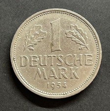 1954 (J)  Germany 1 Mark Coin,  Nice Coin,  #0408