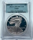 2001-W American Silver Eagle PR70 DCAM PCGS Blue Label