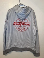 Vintage Krispy Kreme Donuts Hoodie 2XL Preowned Y2K Full Zip Glaze BG33