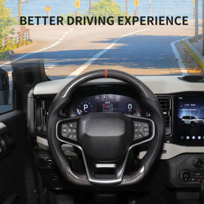 Steering Wheel For Bronco Sport 2021-2025 Hydro-dip Carbon Fiber